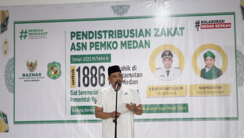 Bobby Nasution Salurkan Zakat ASN Pemko Medan dan Masyarakat Senilai Rp. 431.105.000 Kepada 1.886 Mustahik